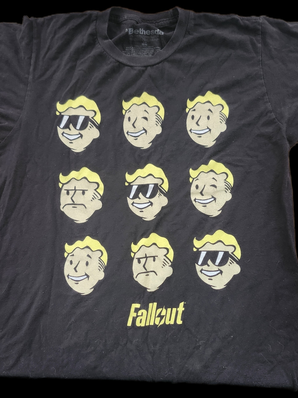Fallout Vault Boy Graphic Tee - Black & Yellow